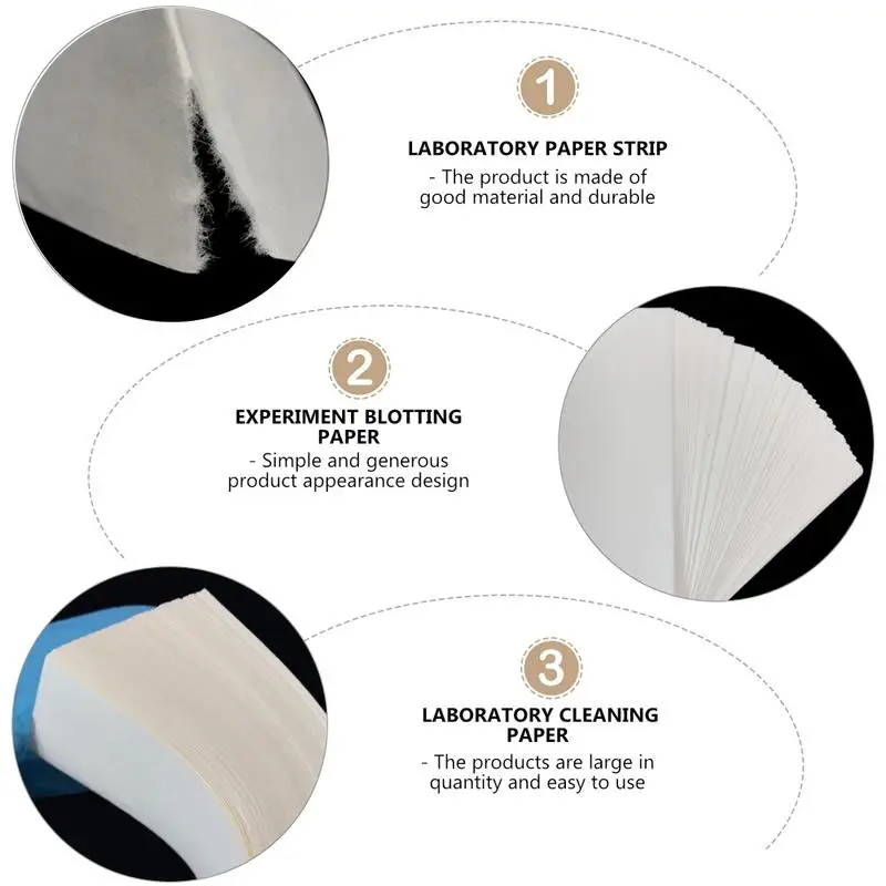 500pcs Paper Laboratory Sheets Experiment Weighing Scalescales Absorbing Cleaningstrip Blotting Removal Chromatography