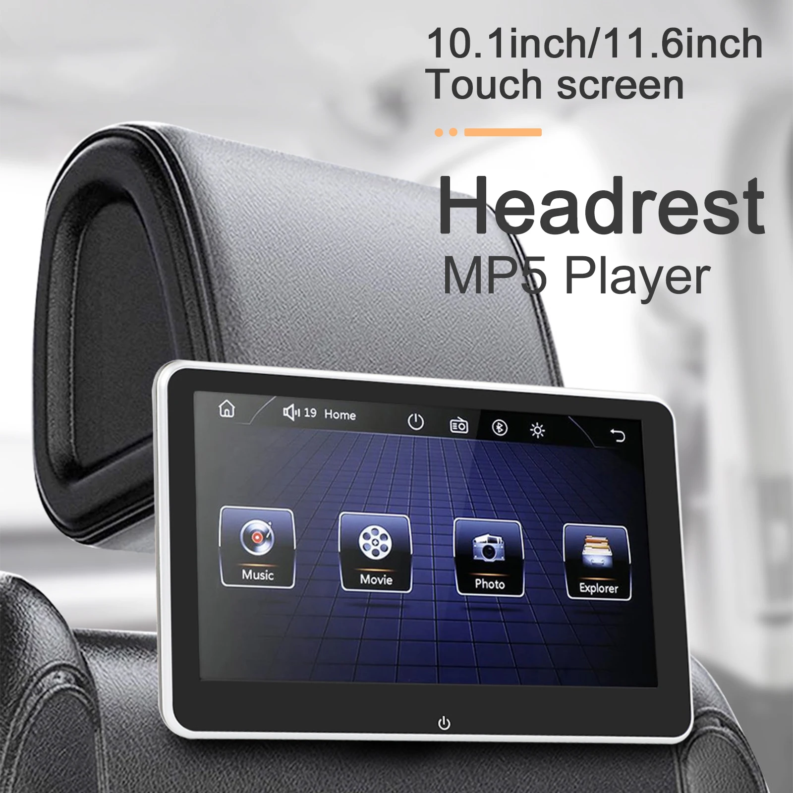 10.1/11.6inch Car Headrest Monitor Display Ultrathin Touch Screen For