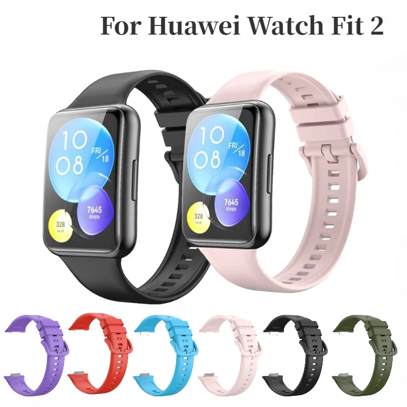 New Silicone Strap For Huawei Watch Fit 2 Original Strap Smart Bracelet Wristband Accessories Correa For Huawei Watch Fit 2 Belt