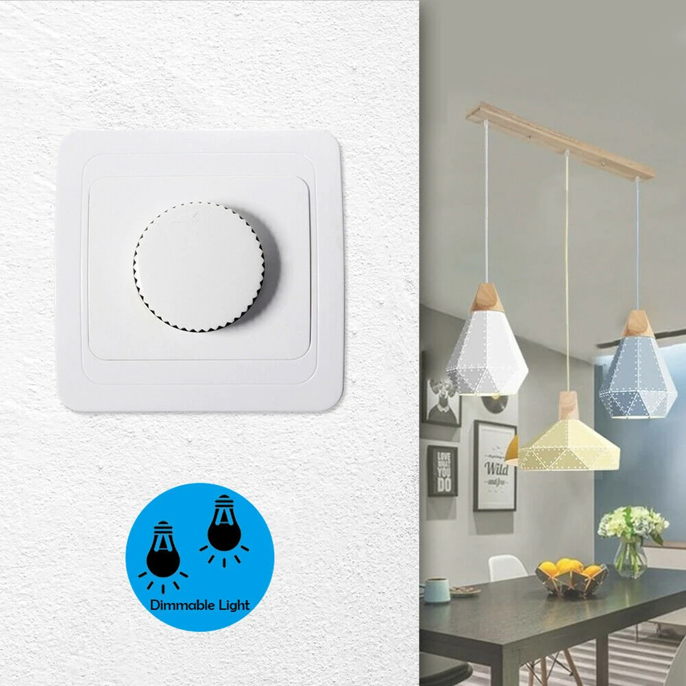 LED Dimmer Switch Smart Dimmer Switch LED Dimmer Controller Lamp Dimmer 230V Adjustable Brightness 4 To 300W For Flush-Mounted Dimmable Lamps
