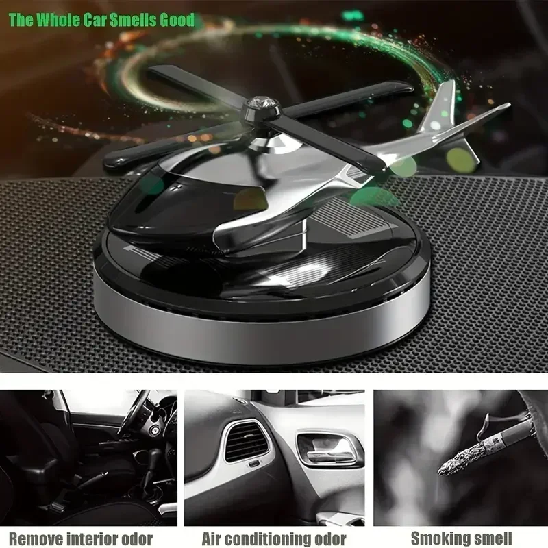 Propeller Rotating Flavoring Diffuser Interior Accessories Solar Helicopter Car Air Freshener Interior Accessories Decoration