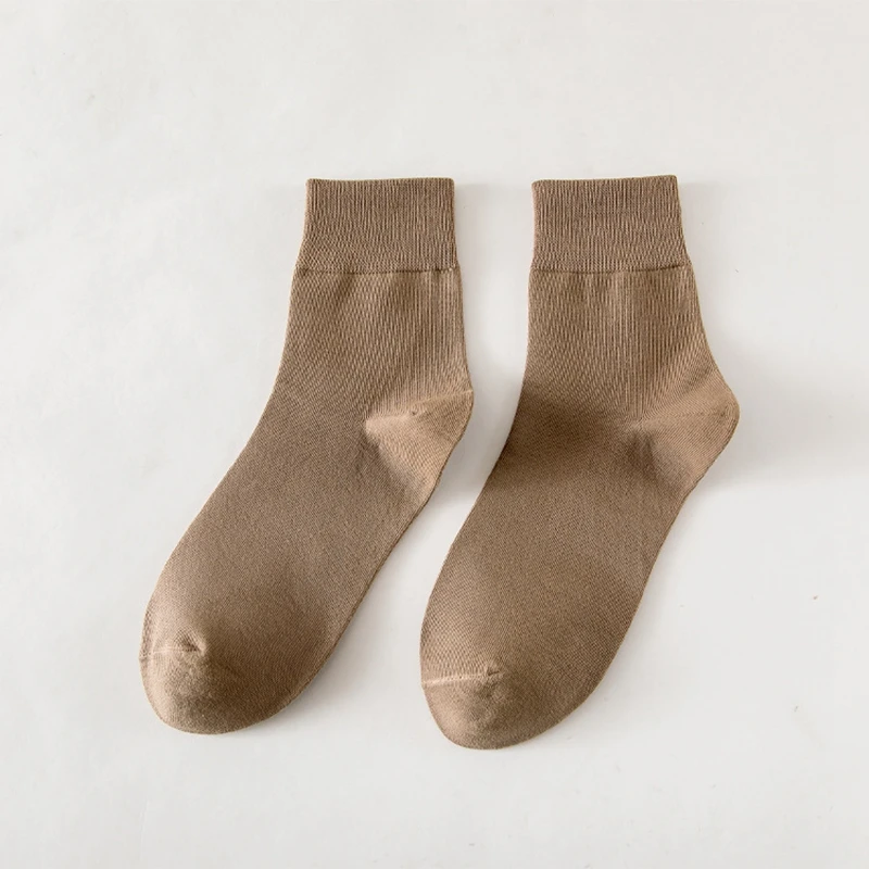 Basic Simple Mid-cut 98% Cotton Comfortable Socks Women in Ten Solid Colors VERLENA Spring Summer Korea Style Ribbed Cuff 2022 wool socks women Women's Socks