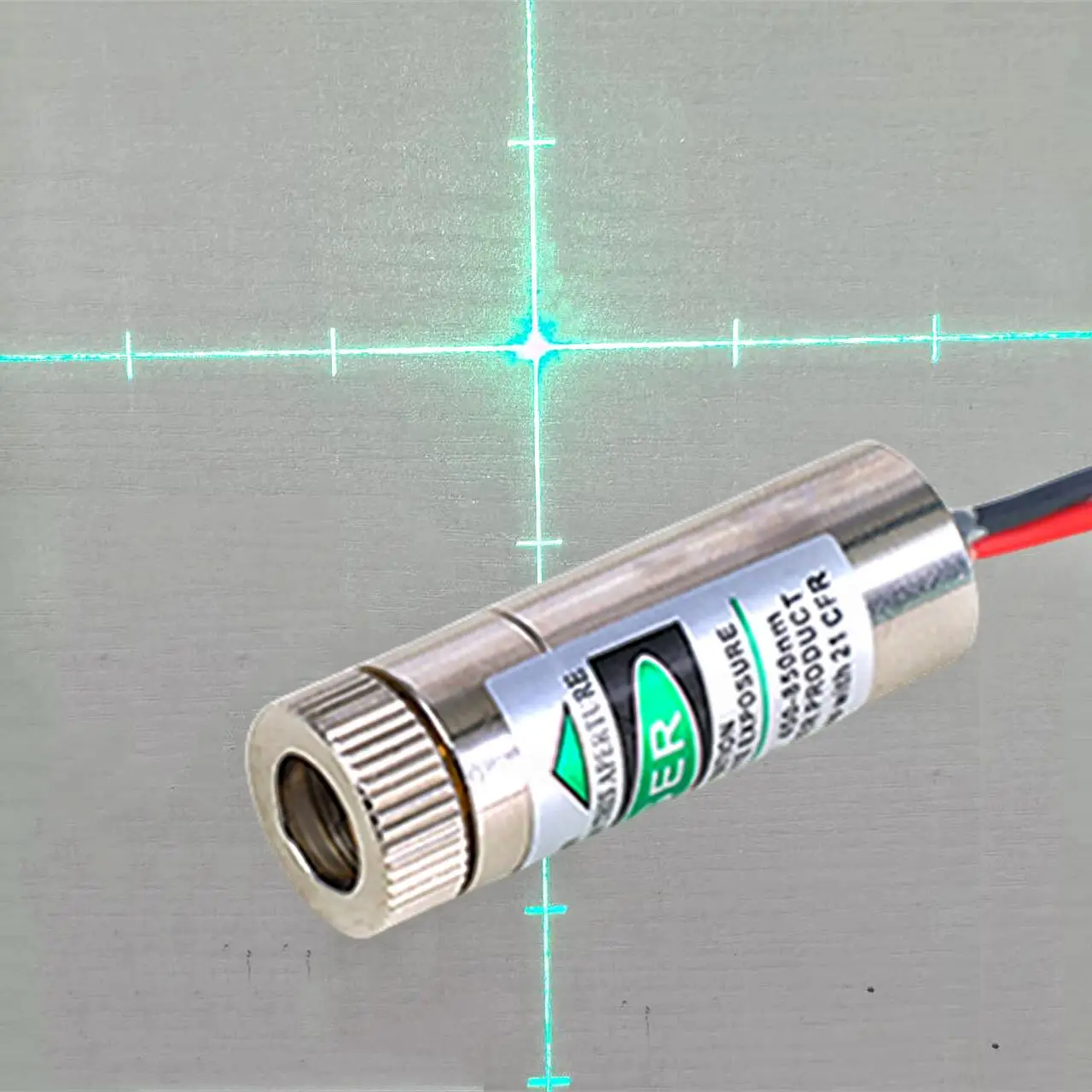 Laser module WithScaleCrossLine Laser Module520nm Green Head Glass Lens Focusable Adjustable DiodeLndustrial Diameter12mmOptical Lnstruments