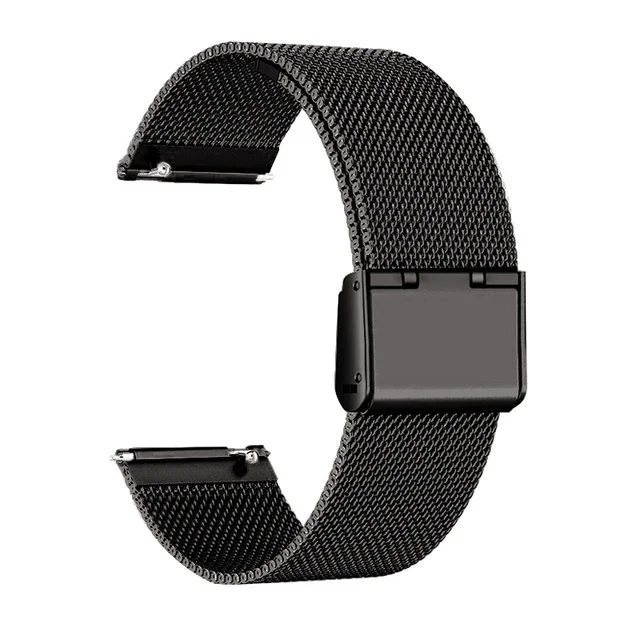 Premium 22mm Stainless Steel and Leather Watch Band Bracelet