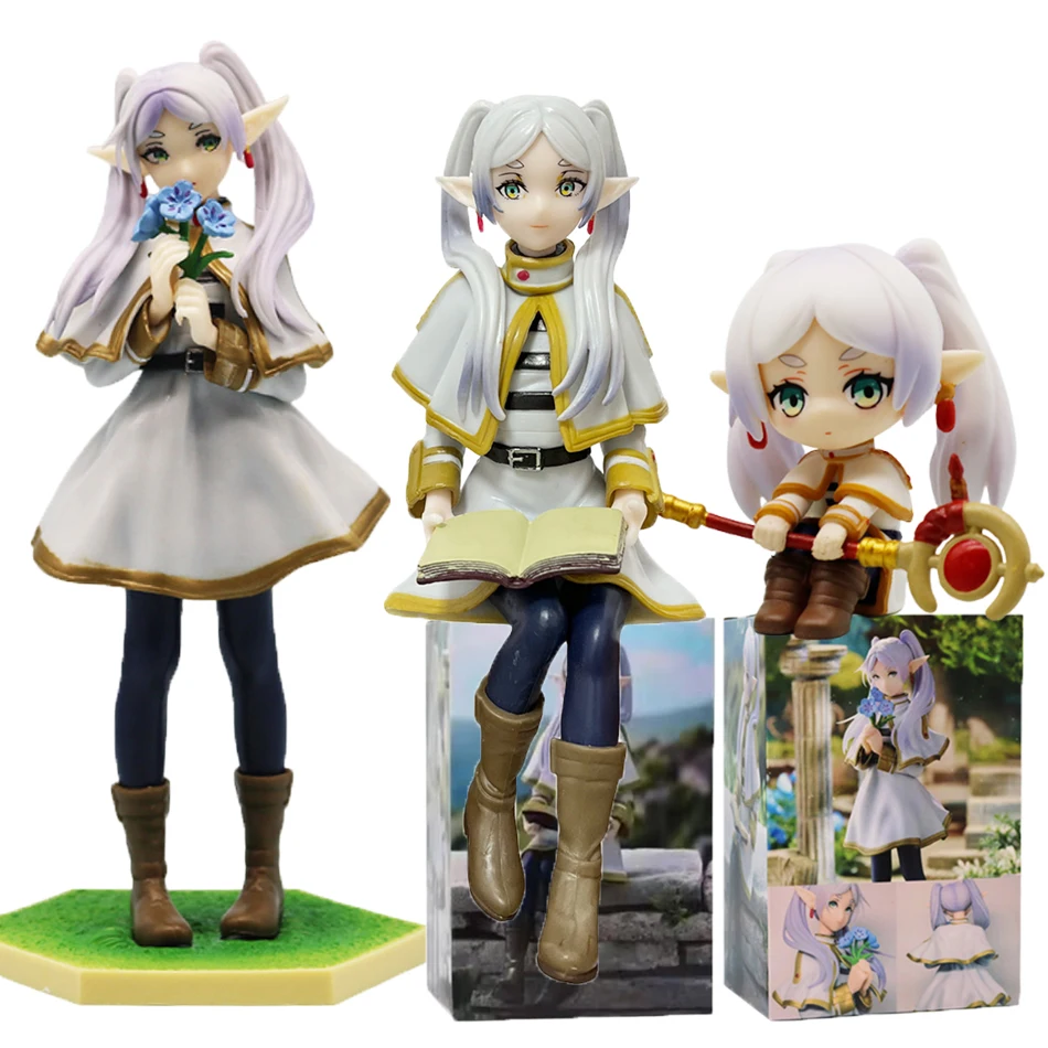 Frieren Q-Version Magician Elf Figurine - PVC Anime Character Ornament Toy Gift