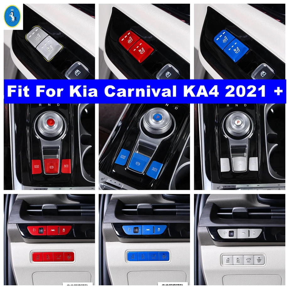 

Central Control Armrest Engine Start Stop System Button Gear Panel Cover For Kia Carnival KA4 2021 - 2023 Accessories Interior