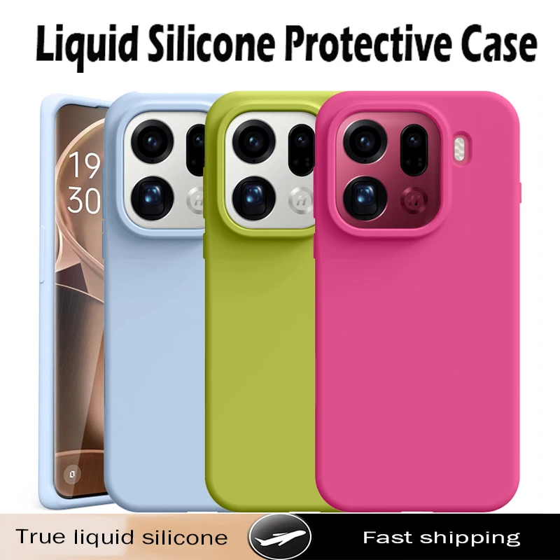 Fashionable Minimalist Liquid Silicone Shockproof Phone Case - Skin-Friendly Soft Back Cover