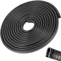 10M U-Shape Car Door Edge Protector Guard Rubber Seal Strip Universal Anti-Collision Weatherstrip for Sedan SUV Trunk No Glue 1