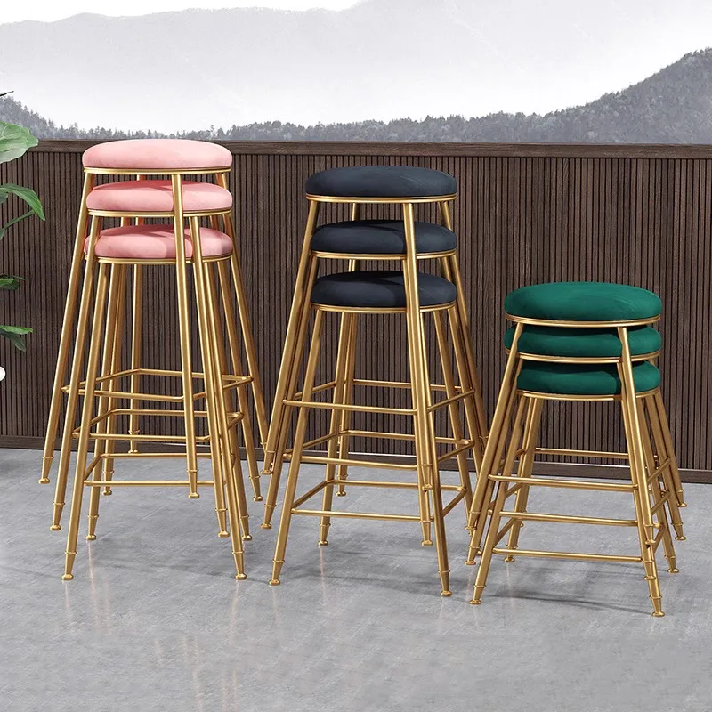 

Designer Green Bar Stools Free Shipping Vintage Nordic Kitchen Bar Stools High Reception Chaie Haute Pour Cuisine Room Furniture