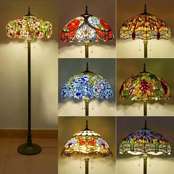 Vintage Tiffany Stained Glass Lamp 3
