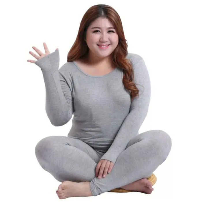 Women's Thermal Underwear Sets Woman Winter Warm Long Johns Set Ladies Sleepwear Keep Warm Lingerie Plus Size M-5XL Homewear