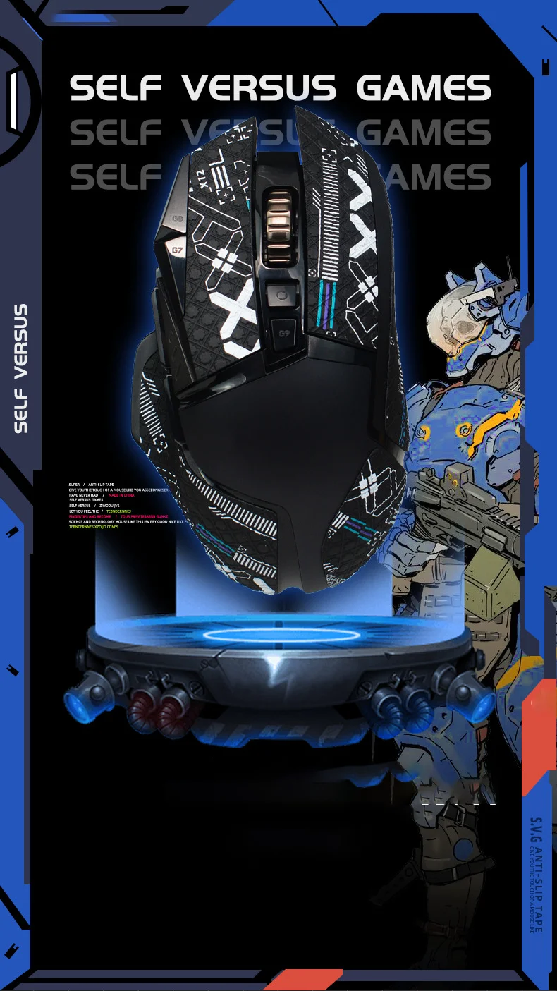 Anti-Rutsch-Maus-Aufkleber ist für Logitech G502, schweißabsorbierende Eidechsenhaut, Anti-Schweiß und Anti-Verschleiß-Schutzaufkleber geeignet – Detail 3