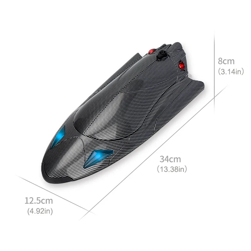 2.4G RC High Speed Boat Water-cooled Turbojet Navigation Lights Remote Control Ship 40KM/h Kids Outdoor Pool Game Toys Boys Gift 4