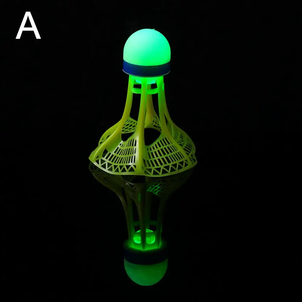 1/2/5 pacote led petecas de badminton-iluminação brilho no escuro badminton passarinhos badminton prática petecas à prova de vento