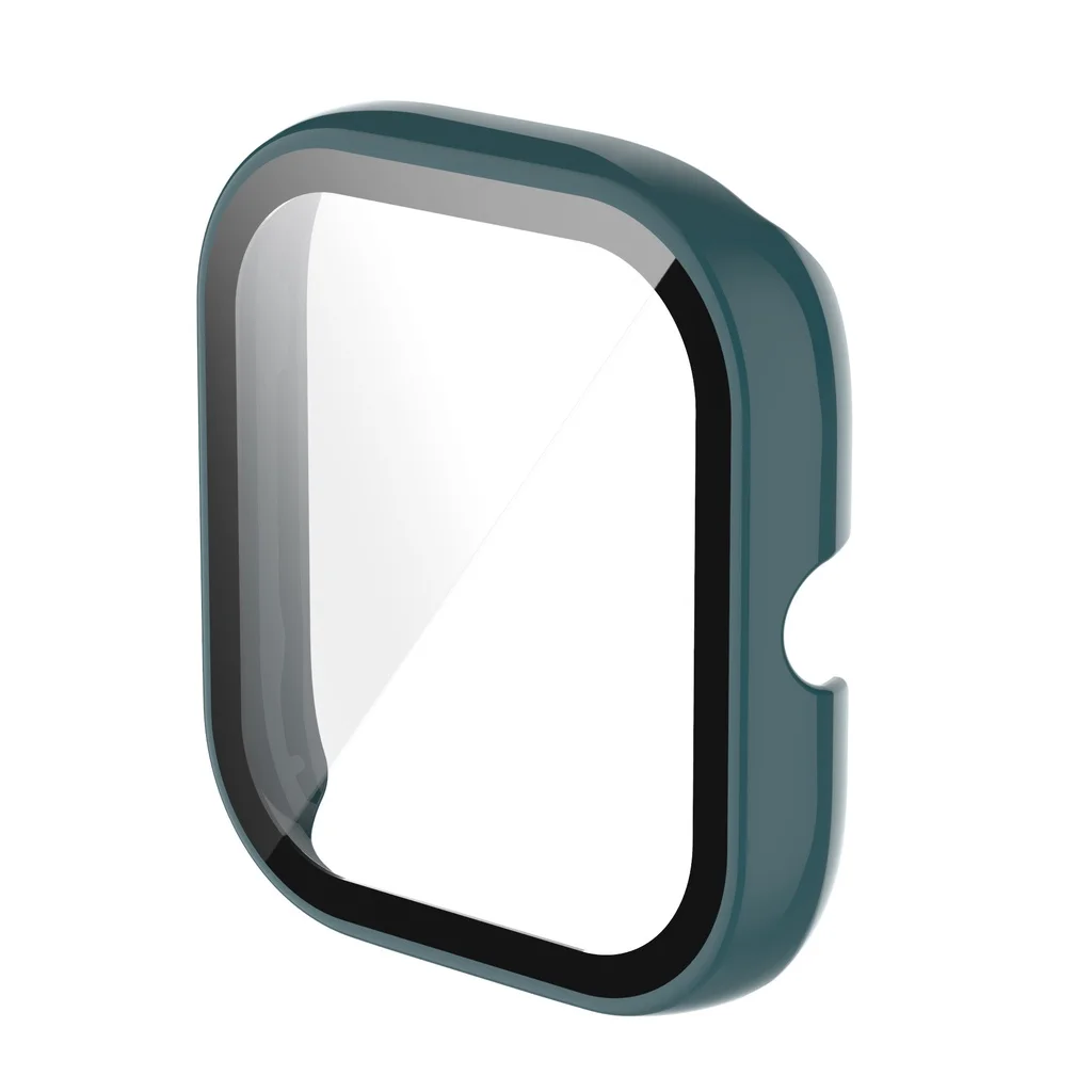 Fashionable Hard PC Frame Bumper Cover with HD Slim Tempered Glass Screen Protector - Anti-Scratch Case