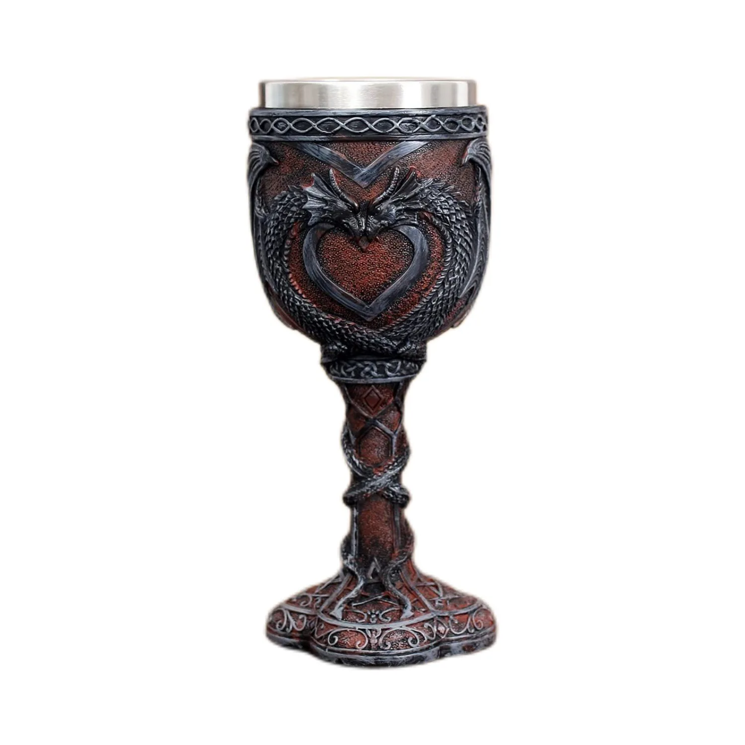 Tasse à Bière Game Of Thrones En Acier Inoxydable Et Résine 3D - Motif Dragon Viking, Capacité 200-300ml