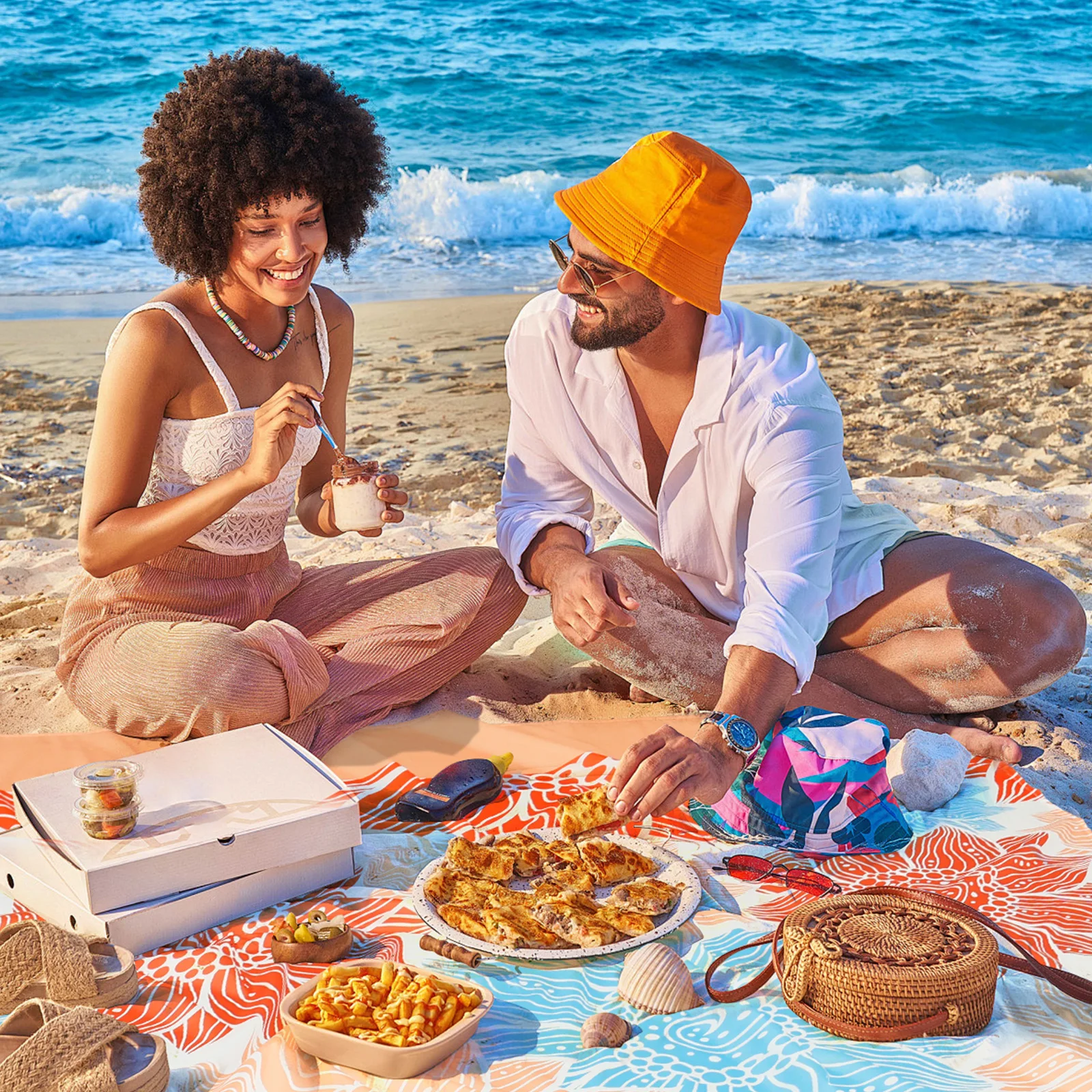 Waterproof Polyester Beach Mat for Camping Picnic Outdoor