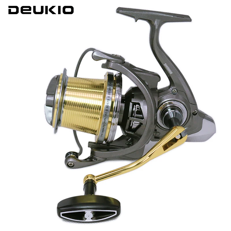 DEUKIO Water Resistance Spinning Reel 8000 10000 12000 Gear Ratio 4.7:1 Reels Carretilha De Pesca Fishing Bass Pike | Спорт и