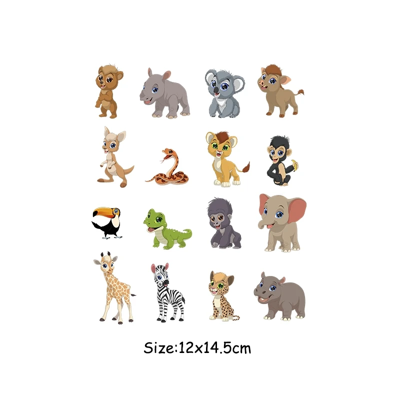 Міні-тварини Нашивки своїми руками Дитяча футболка Толстовки Наклейки Теплопередача Наклейки на одяг Нашивки Термотрансферні парчі