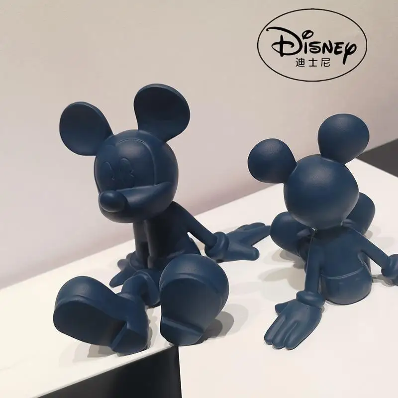 

Disney Cartoon Mickey Mouse Statue Beckoning Kawaii Mickey Figure Resin Sitting Posture Sculpture Home Decoration Ornaments Toy