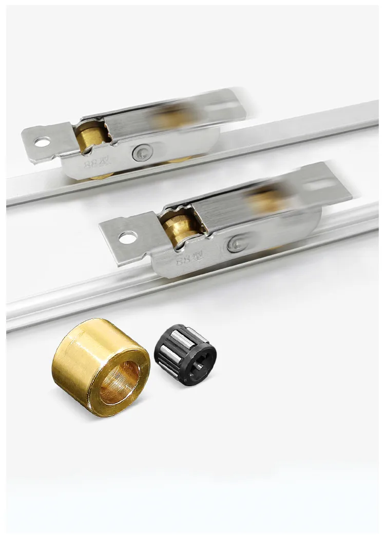 Description Picture 2 of item2pcs Stainless Steel Window Pulley Slot Wheels Silent Copper U Groove Track Door Roller Casters Sliding Window Hardware Fitting