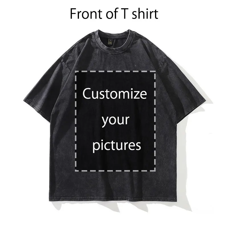 Extra Large Size Vintage Washed T-shirts Customized Hip Hop T