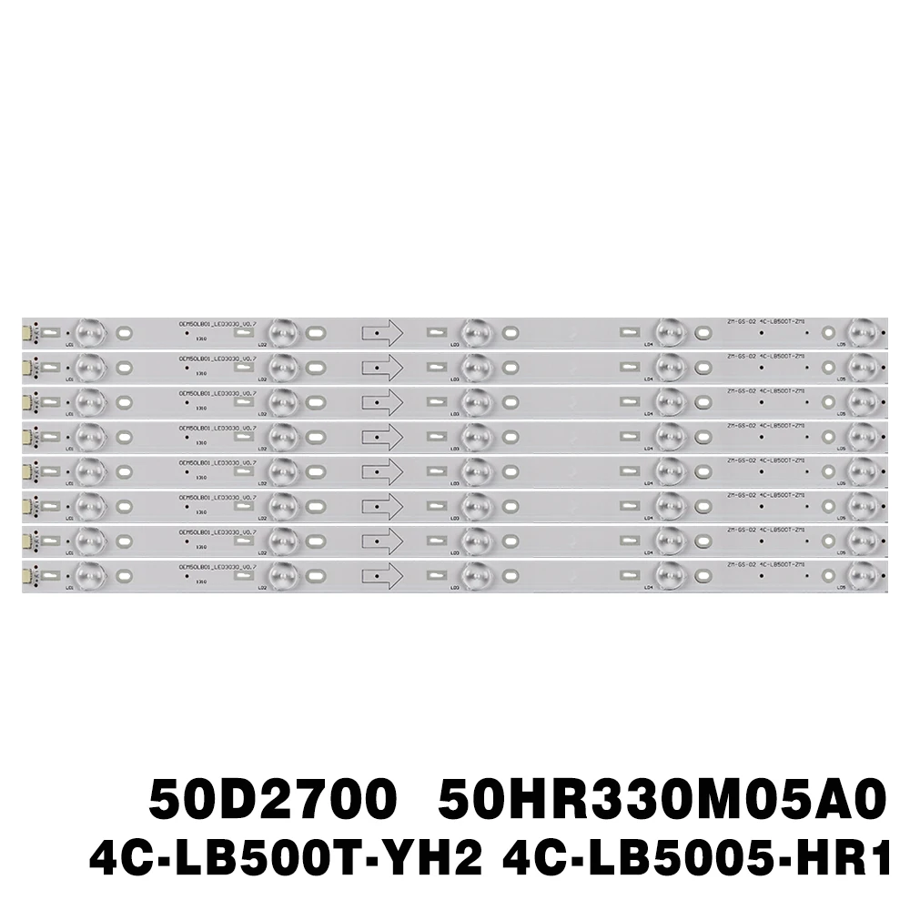 Retroiluminação Led Tira 50d2700 4c-lb500t-yh2 4c-lb5005-hr1 para Tcl 50fs3800 50fa3213 F50s3803 Lvf500ndee Led50d2720 L50f3800a