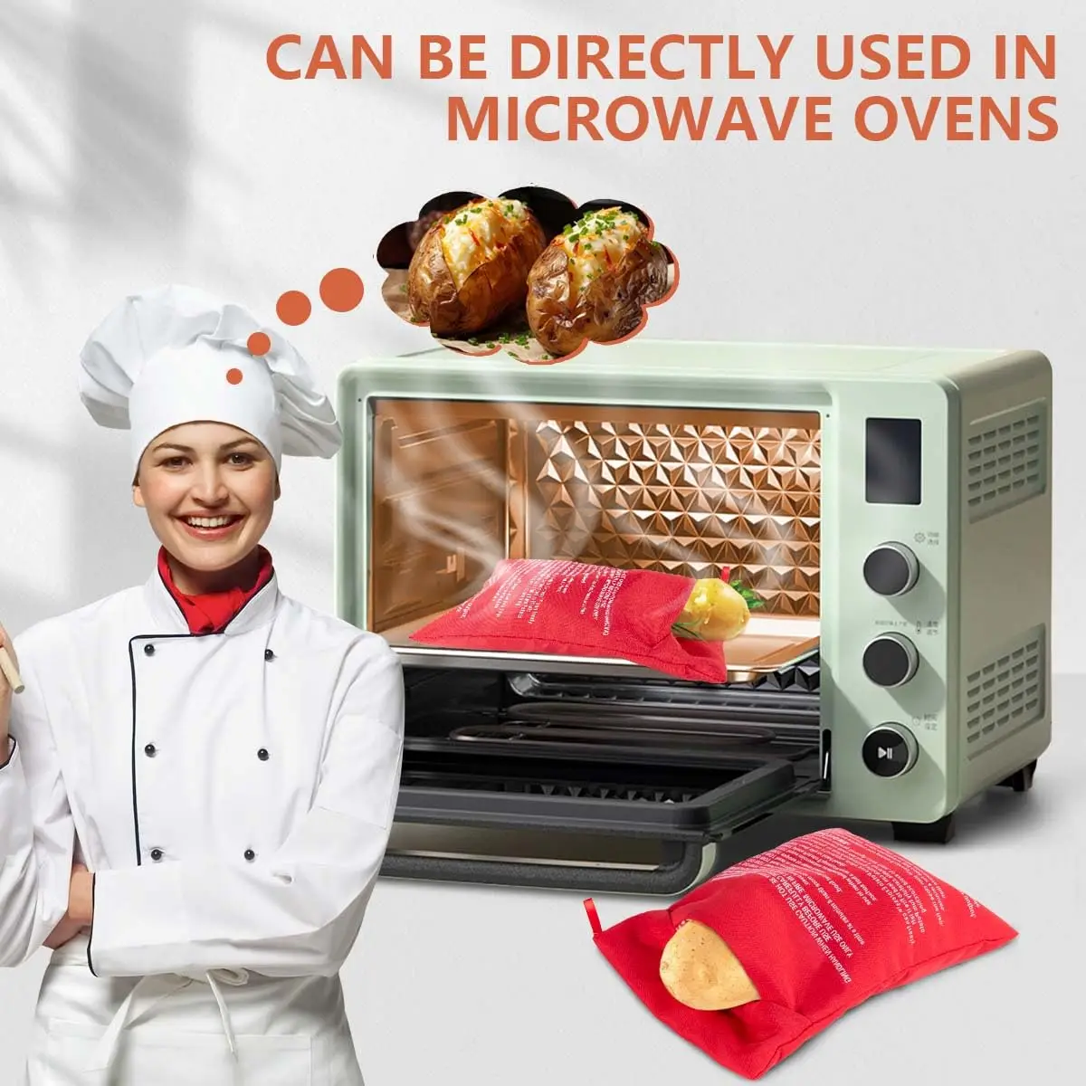 Microwave Cooker Bag 1/2pcs Potato Cooker Bag Baked Potato Microwave Cooking Quick Fast kitchen accessories kitchen gadgets