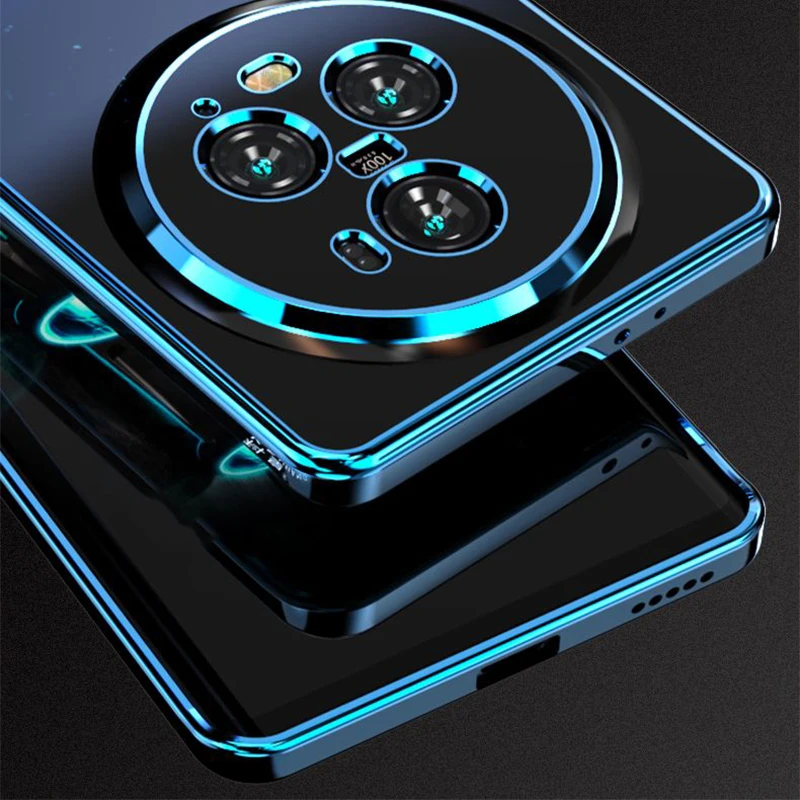 Electroplating All-inclusive Soft Silicone Phone Case with Protective Lens Cover