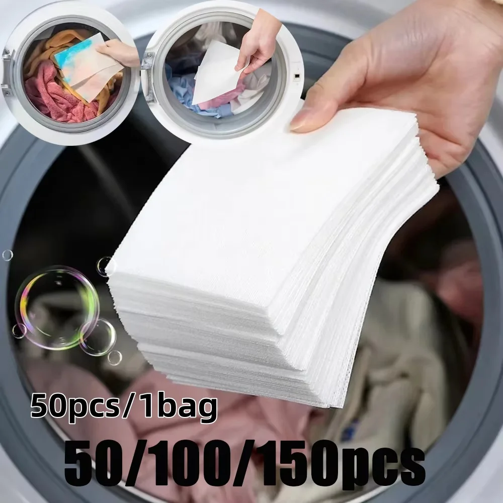 50/100/150pcs Anti-Staining Laundry Tablet Color Catcher Sheet for Anti-Cross-Dyeing