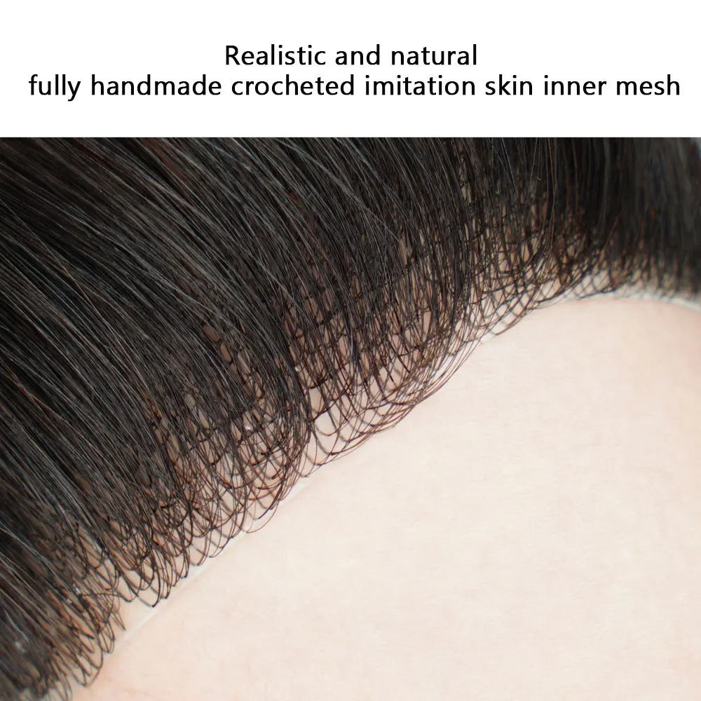 Invisible Hairline Forehead Biological Scalp Patch Skin PU With Tapes Brazilian Natural Human Hair Pieces For Baldness Thin Hair