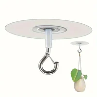 Stainless Steel Ceiling Hooks, Non-Porous Adhesive Hanging Hooks, for Lights, Greenery, Wind Chimes, and Home Decor 2