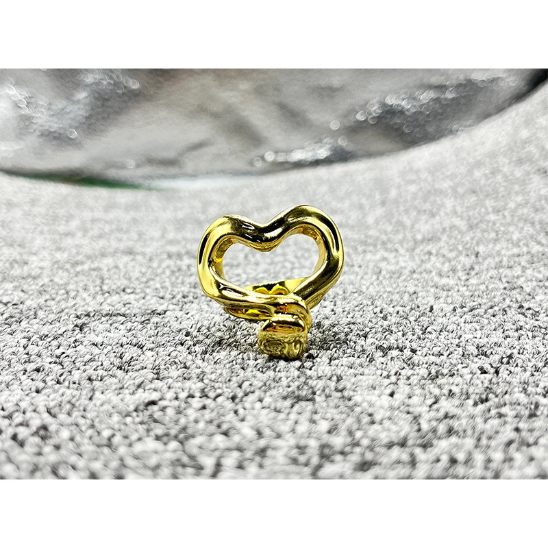 Best Sellers2023 New Fit Fashion Plated 925 Silver Heart Series 14K Gold Charm Ring Niche Jewelry Gifts