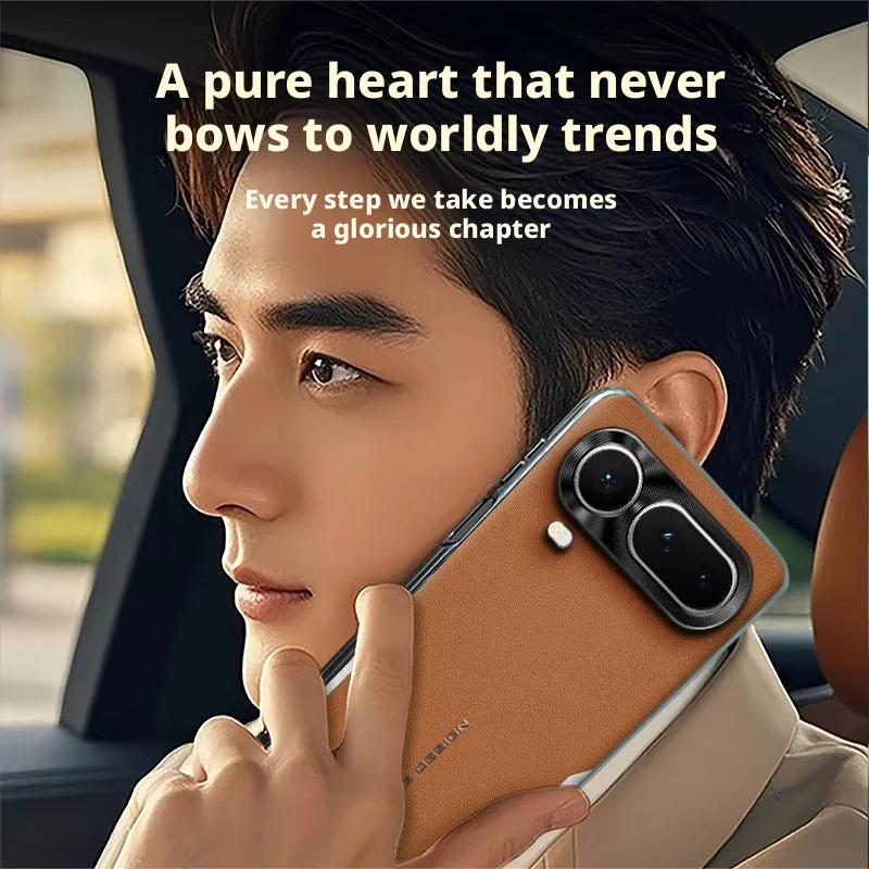 Elegant Air Leather Case - Anti-Fingerprint, Wear-Resistant, Impact-Resistant, with Lens Coverage