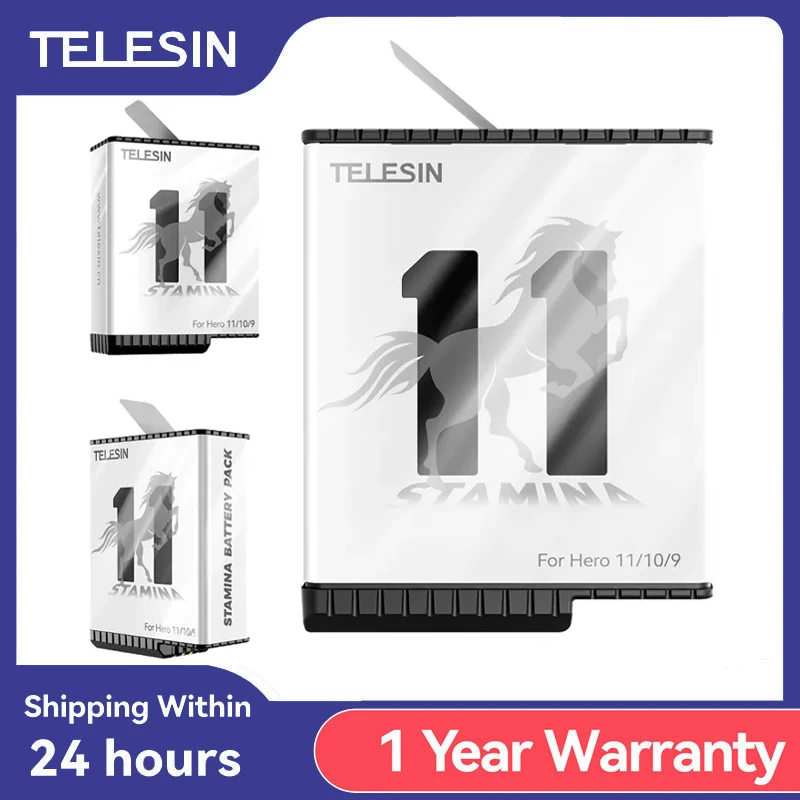 Batteria Telescopica Endurce Per Gopro Hero 11 10 9 1750 Mah Batteria 3 Slot Scatola Caricabatterie Per Fotocamera Gopro 9 10 11