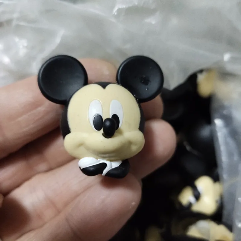 

30pieces 3.5cm Genuine bulk Mickey head without body doll DIY decorative accessories