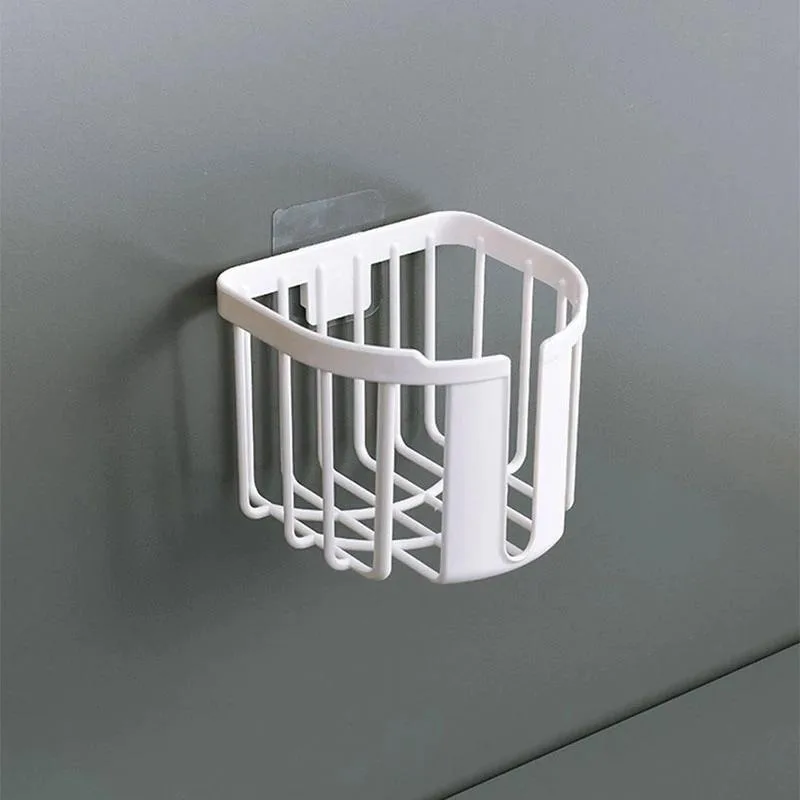 Punch-Free toilet paper holder bathroom kitchen tissue box wall-mounted sticky paper storage box