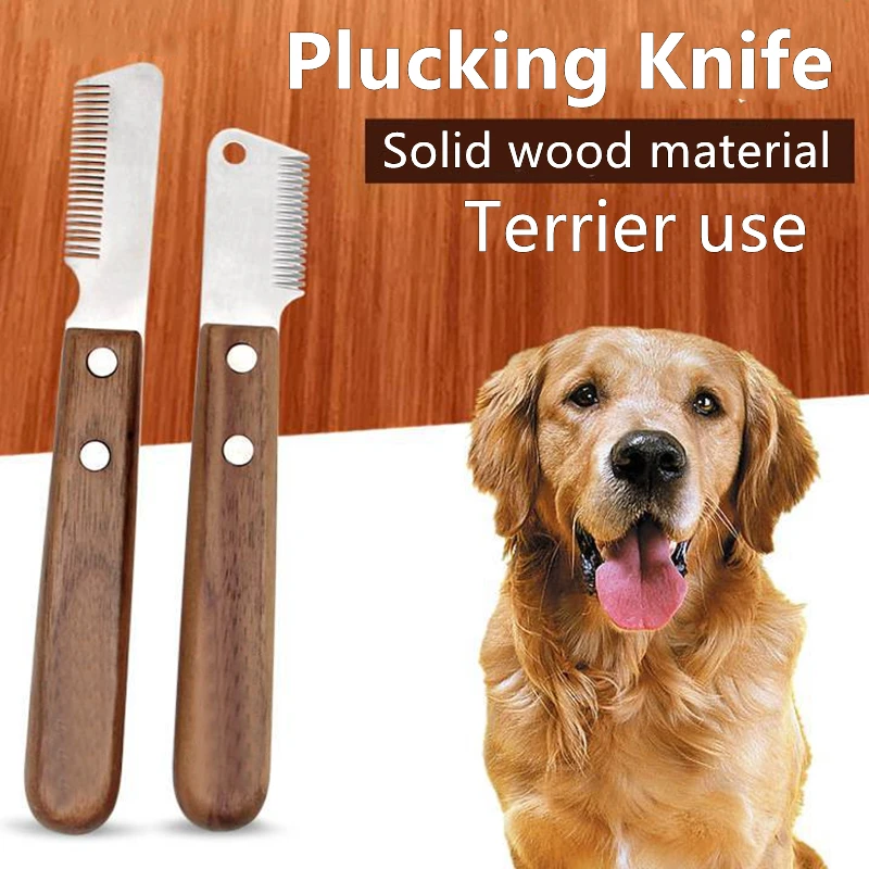 Cuchillo pelador para peluquería canina, cuchillo pelador para perros, cuchillo  pelador con mango de madera, cuchillo pelador profesional Logre más