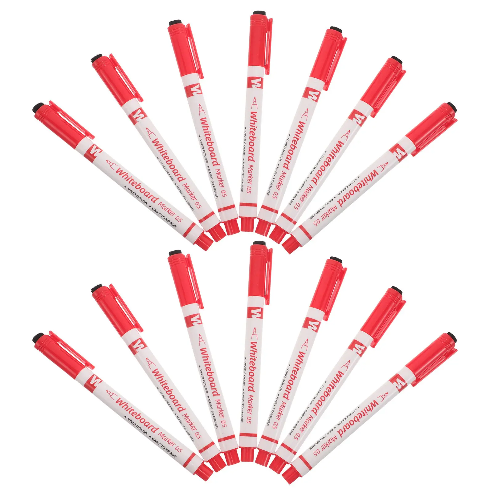 20Pcs 파인 팁 화이트보드 마커 0.5mm 세척 가능한 건식 지우기 펜 그리기 교실 사무실 쓰기를 위한 지울 수 있는 컬러 마커