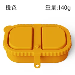 Eco - Friendly Silicone Snack Bento Box with Leakproof Lid - Reusable Food Storage for Sauces, Fruits, and Snacks (Orenge)