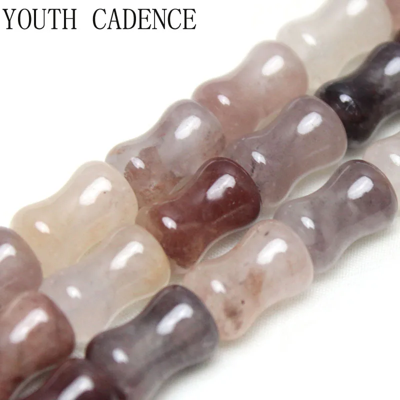 

8x12mm Natural Stone Bamboo Joint Shape Violet Jades Loose Spacer Tube Irregular Beads For Jewelry Making DIY Necklace Bracelet