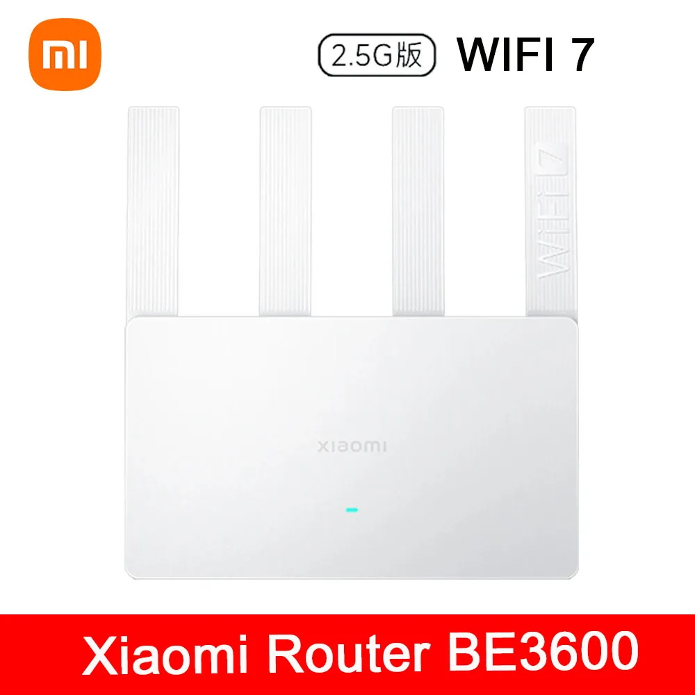 Xiaomi Router Be3600 2.5G Wifi 7 2.4/5Ghz Dual Frequency Mesh 160Mhz 3570Mbps Ripetitore Di Velocità Di Rete Vpn Funziona Con L'App Mijia