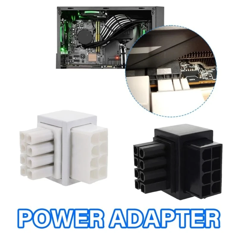 

ATX 8Pin Female 90 Degree Angled To 8 Pin Male Power Steering Connector For PC
