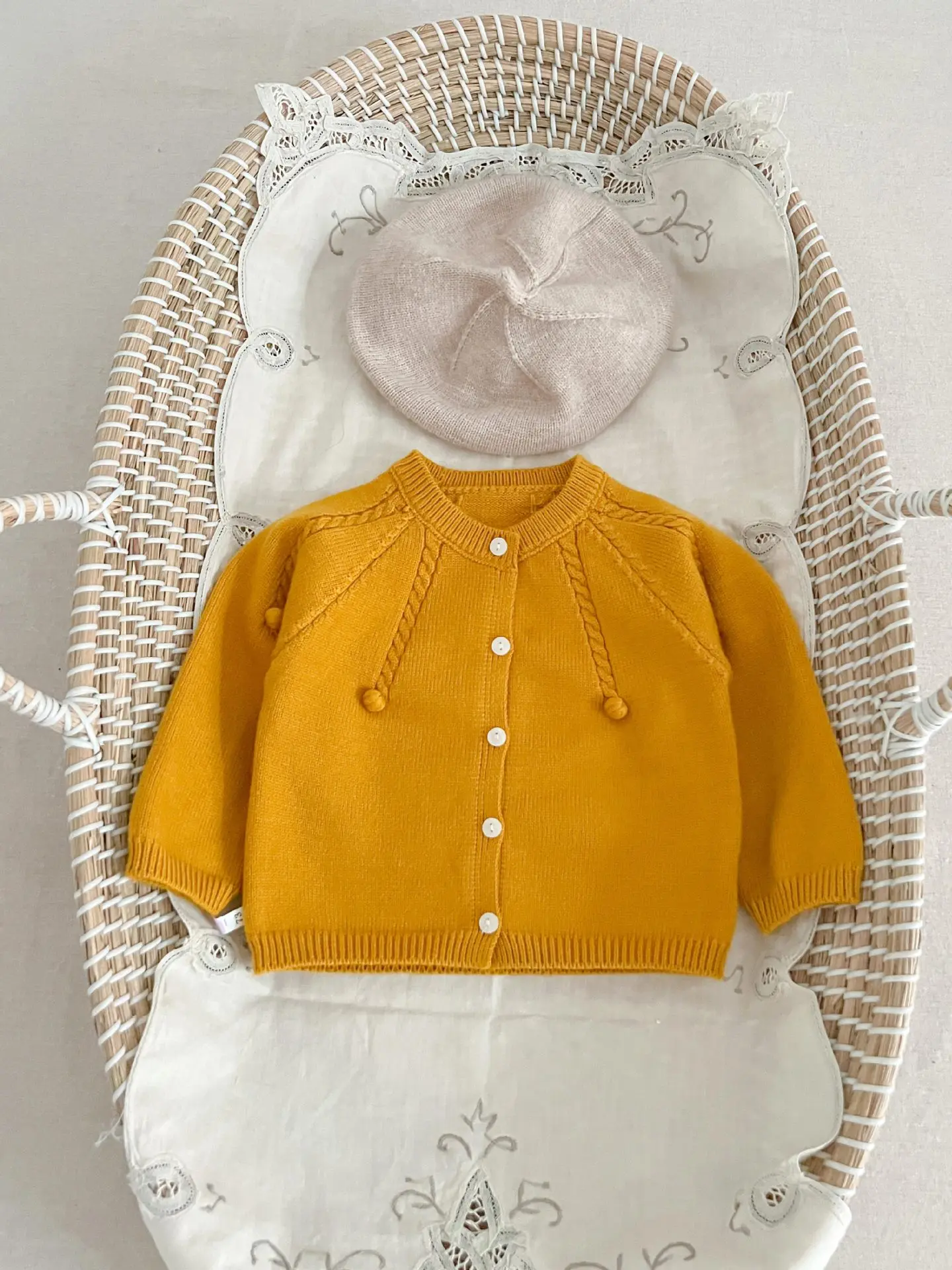 Spring And Autumn Newborn Infant Baby Boys And Girls Knitted Cardigan Solid Color Overcoat Kids Fashion Baby Clothing