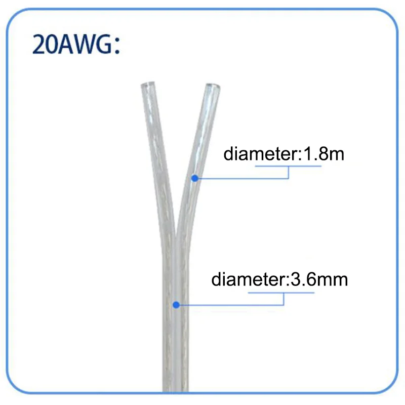 Transparent 2-Core Copper Wire Parallel Cable
