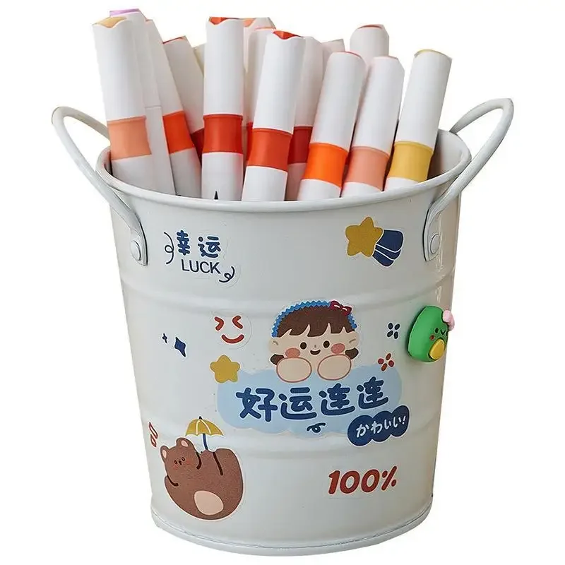크리에이티브 귀여운 펜꽂이 대용량 캔디 문구, 메이크업 브러시 헤어피스, 스토리지 데스크탑 정리함, 카와이 데스크 액세서리