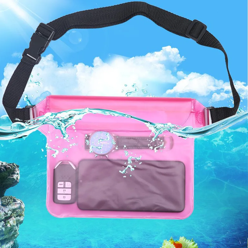 Waterproof Swimming Waist Bag Drift Diving Waist Pack Underwater Mobile Phone Belt Case Cover Fanny Pack for Beach Boat Sports waterproof bag swimming bag waterproof phone case dry bag