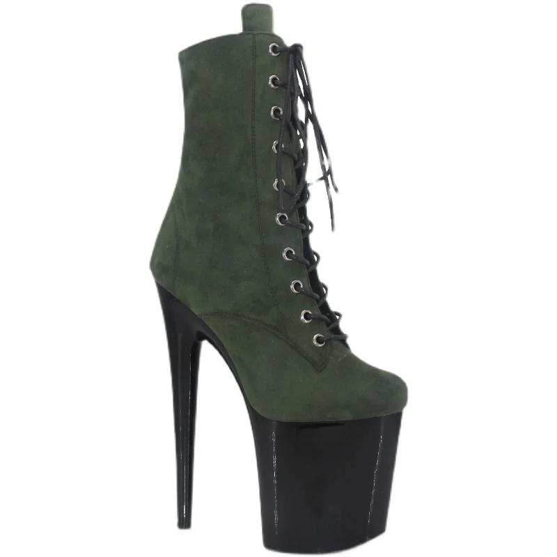 

Черные короткие сапоги на очень высоком каблуке 20 см, модные привлекательные рыцарские сапоги, женские ботильоны на платформе и высоком каблуке 8 дюймов