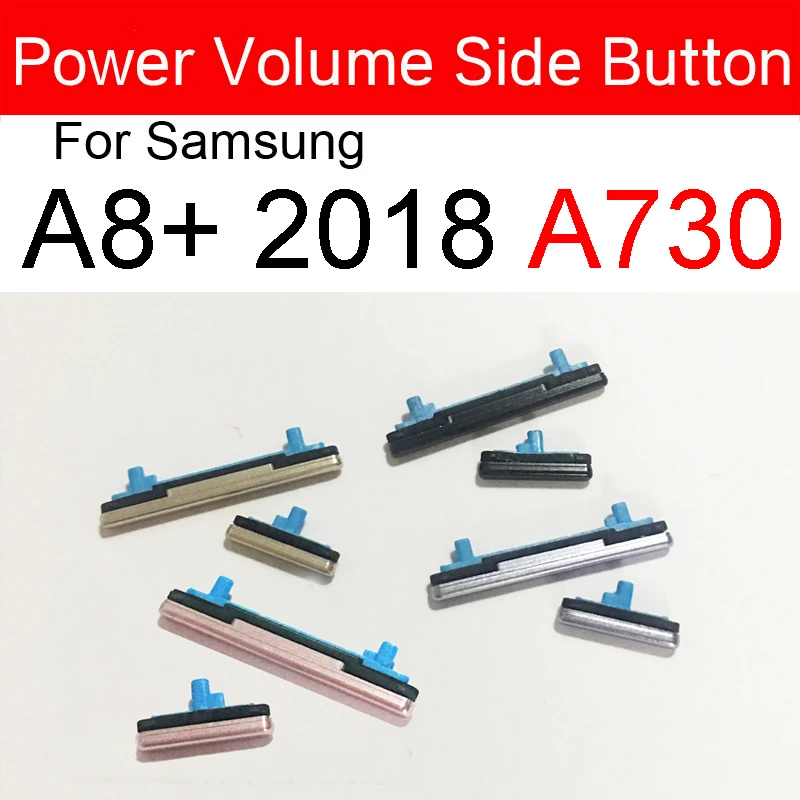Button Replacement Parts Phone Button Replacement Parts Power Switch Button 1set(2pcs) Power Volume Side Button For Samsung Galaxy A8 A530 A8 Plus A8+ A730 On Off Power Volume Side Key Parts