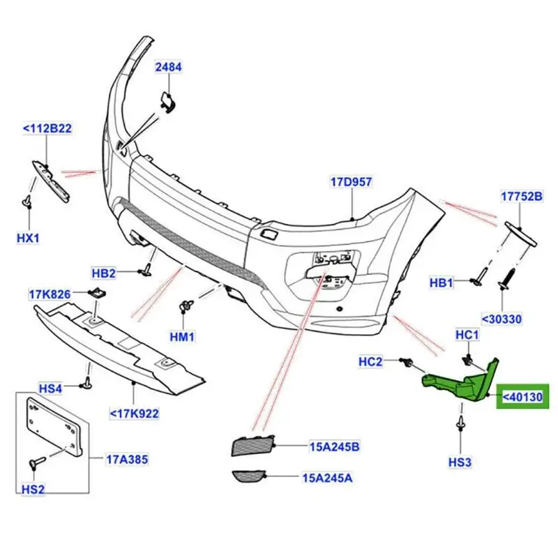 FINITURE SURROUND PARAURTI anteriore originale PSA adatte a Citroen C4